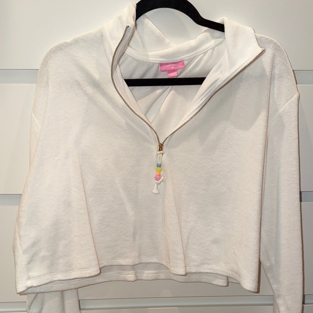 Stoney Clover Lane x Target White Terry Cloth Zip-Up Hoodie